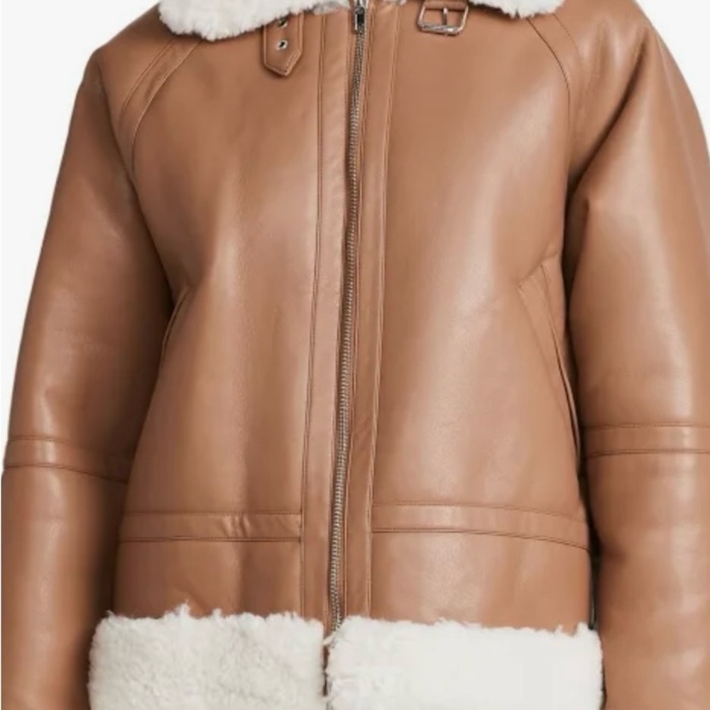 Women's Tan Shearling Jacket